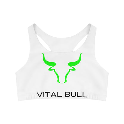 VITAL BULL LOGO SEAMLESS SPORTS BRA