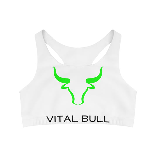 VITAL BULL LOGO SEAMLESS SPORTS BRA