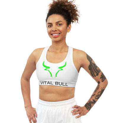 VITAL BULL LOGO SEAMLESS SPORTS BRA