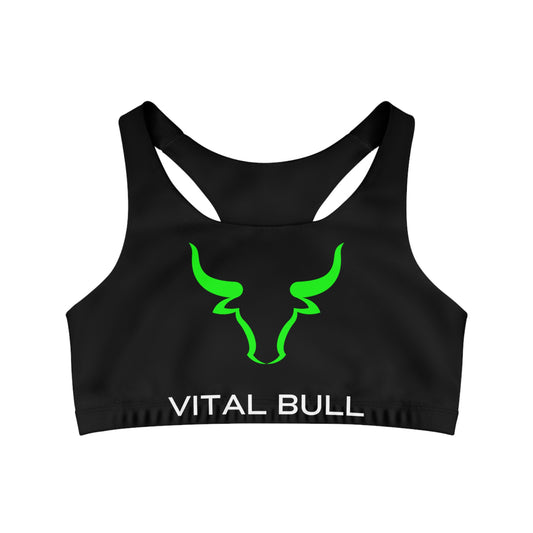 VITAL BULL LOGO SEAMLESS SPORTS BRA